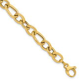 14K Polished Fancy Link Bracelet