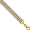 3-Row Bracelet in 14K Two-Tone Gold, Diamond-Cut, 7 Inch - Sophia Jewelers