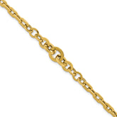 14K Polished Fancy Graduated Link Bracelet