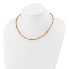 14K Polished Fancy Link Necklace