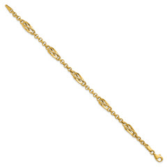 14K Polished Fancy Link Bracelet