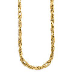 14K Polished Fancy Link Necklace