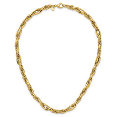 14K Polished Fancy Link Necklace