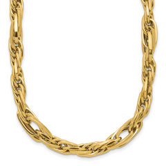 14K Polished Fancy Link Necklace