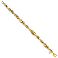 14K Polished Fancy Link Bracelet