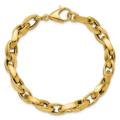 14K Polished Fancy Twisted Link Bracelet