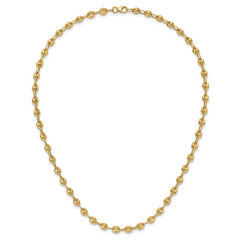 14K Polished Puffed Mariner Link Necklace