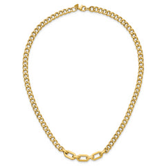 14K Polished Fancy Link Necklace