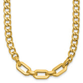14K Polished Fancy Link Necklace
