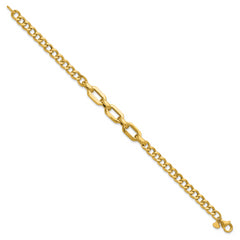 14K Polished Fancy Link Bracelet