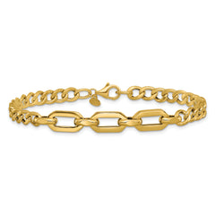 14K Polished Fancy Link Bracelet