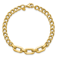 14K Polished Fancy Link Bracelet