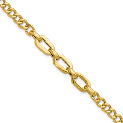 14K Polished Fancy Link Bracelet