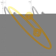 14K Polished Knot Flexible Bypass Bangle