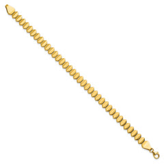 14K Polished Fancy Geometric Link Bracelet