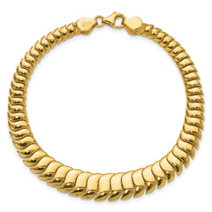 14K Polished Fancy Graduated Bracelet