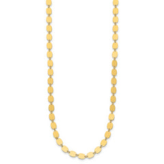 14K Polished Fancy Mirror Link Necklace