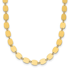 14K Polished Fancy Mirror Link Necklace