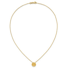 14K Polished and Satin Tree of Life Necklace