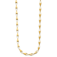 14K Polished Geometric Link Necklace