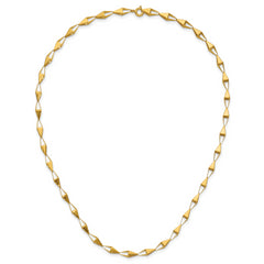 14K Polished Geometric Link Necklace