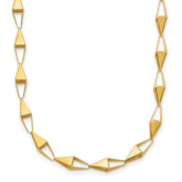 14K Polished Geometric Link Necklace