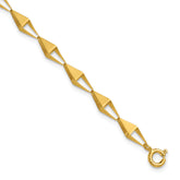 14K Polished Geometric Link Bracelet