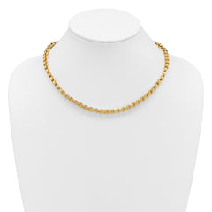 14K Polished Fancy Link Necklace