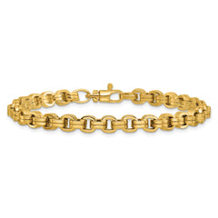 14K Polished Fancy Link Bracelet
