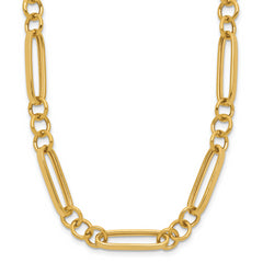 14K Polished Fancy Link Necklace