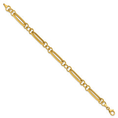 14K Polished Fancy Link Bracelet