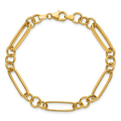 14K Polished Fancy Link Bracelet