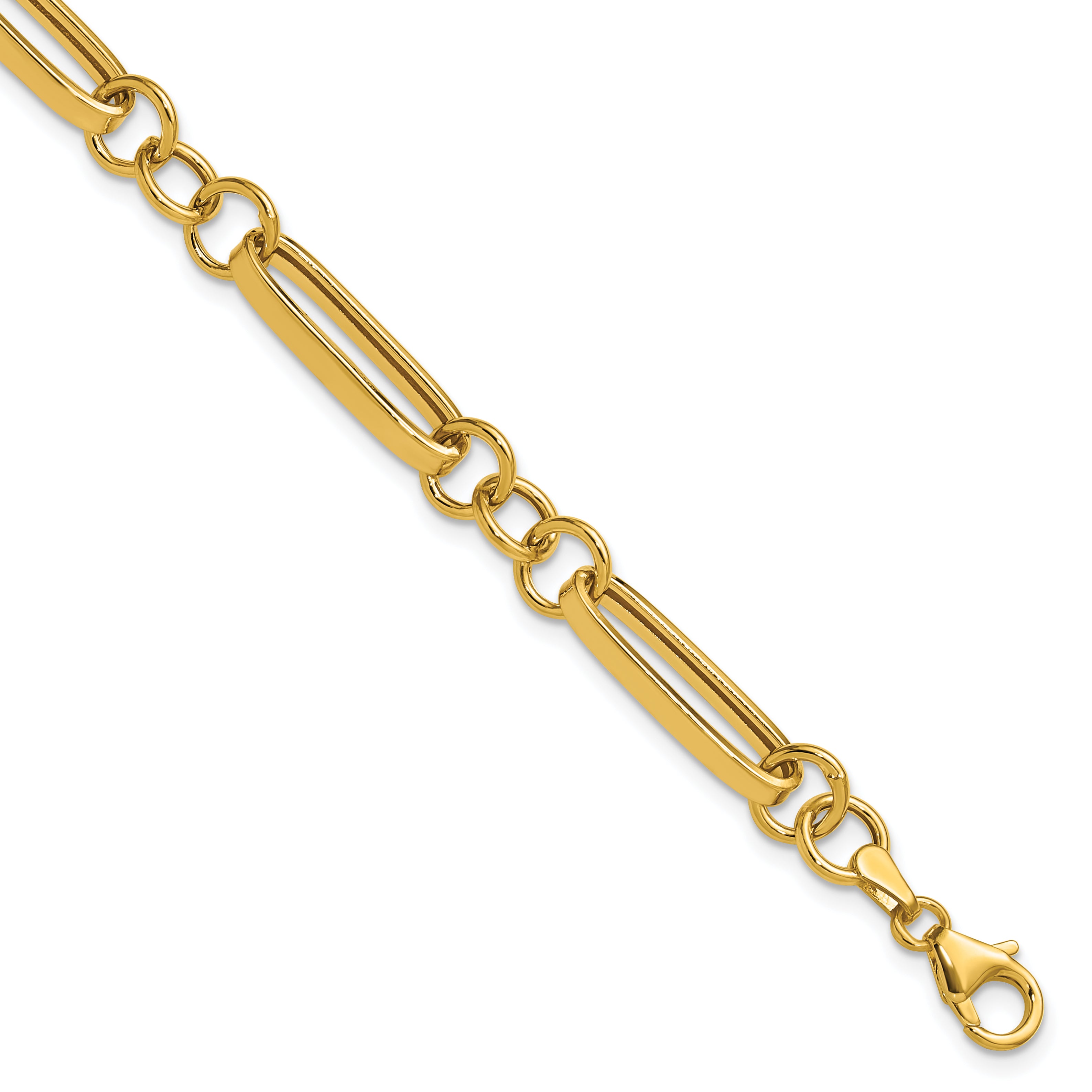 14K Polished Fancy Link Bracelet