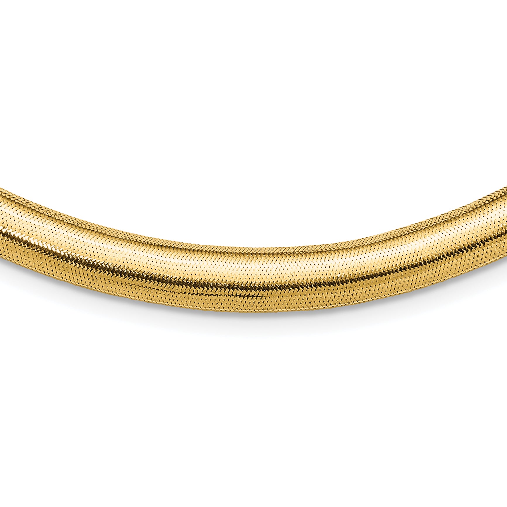 14K Polished Graduated Stretch Necklace