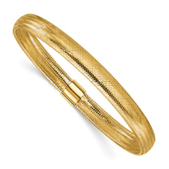 14K Polished Stretch Slip on Bracelet