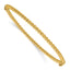Beaded Bangle Bracelet in 14K Yellow Gold, 3mm Hinged - Sophia Jewelers