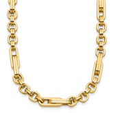14K Polished Fancy Link Necklace