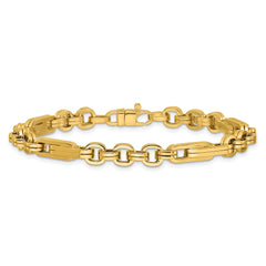 14K Polished Fancy Link Bracelet