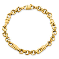 14K Polished Fancy Link Bracelet