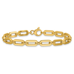14K Polished Fancy Link Bracelet