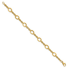 14K Polished Fancy Link Bracelet