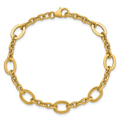 14K Polished Fancy Link Bracelet