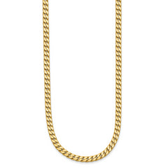 14K Polished Fancy Curb Link Necklace