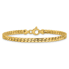 14K Polished Fancy Curb Link Bracelet