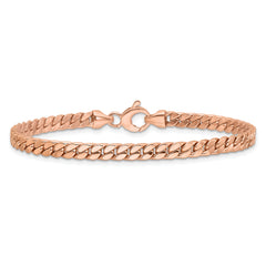14K Rose Gold Polished Fancy Curb Link Bracelet
