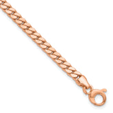 14K Rose Gold Polished Fancy Curb Link Bracelet