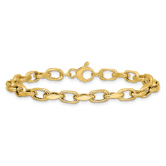 14K Polished Fancy Link Bracelet