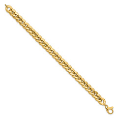 14K Polished Fancy Curb Link Bracelet