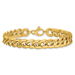 14K Polished Fancy Curb Link Bracelet