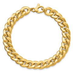 14K Polished Fancy Curb Link Bracelet